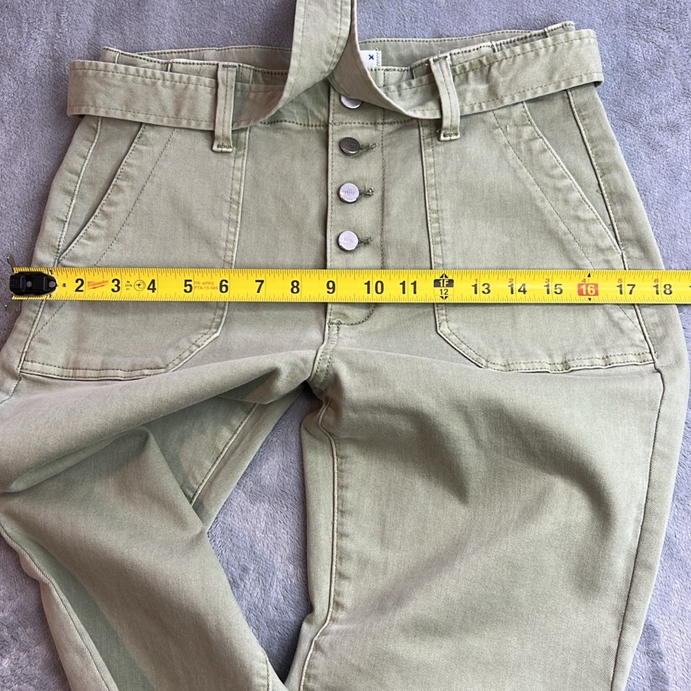 🎯NWOT Paige Mayslie Self Tie Jogger Green Size 27 - Picture 15 of 16